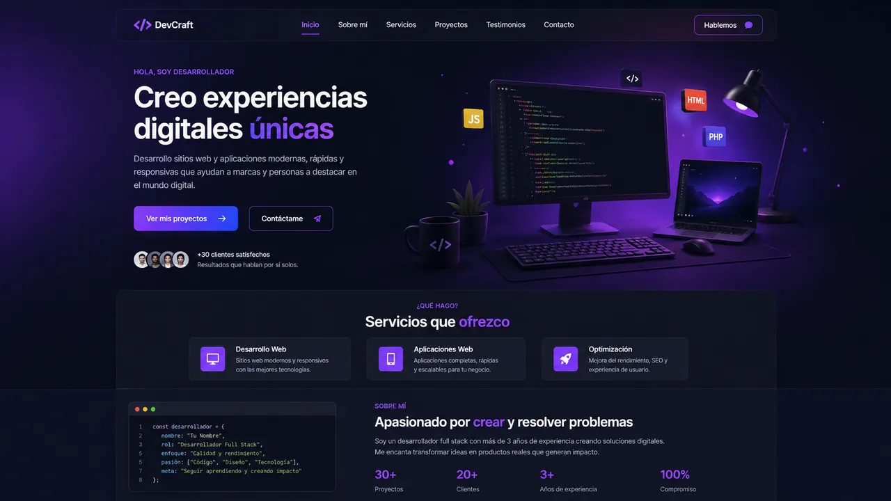 Landing page profesional